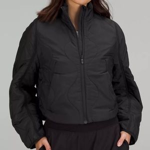 Lululemon Jacket size 12 Quilted Cropped Puffer black sz 12 NWT  + tote
